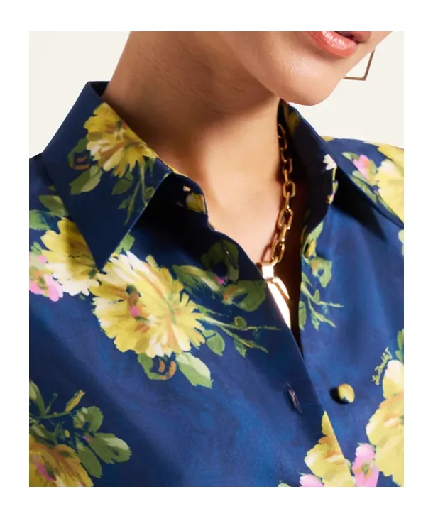 Floral Button-Fastening Shirt