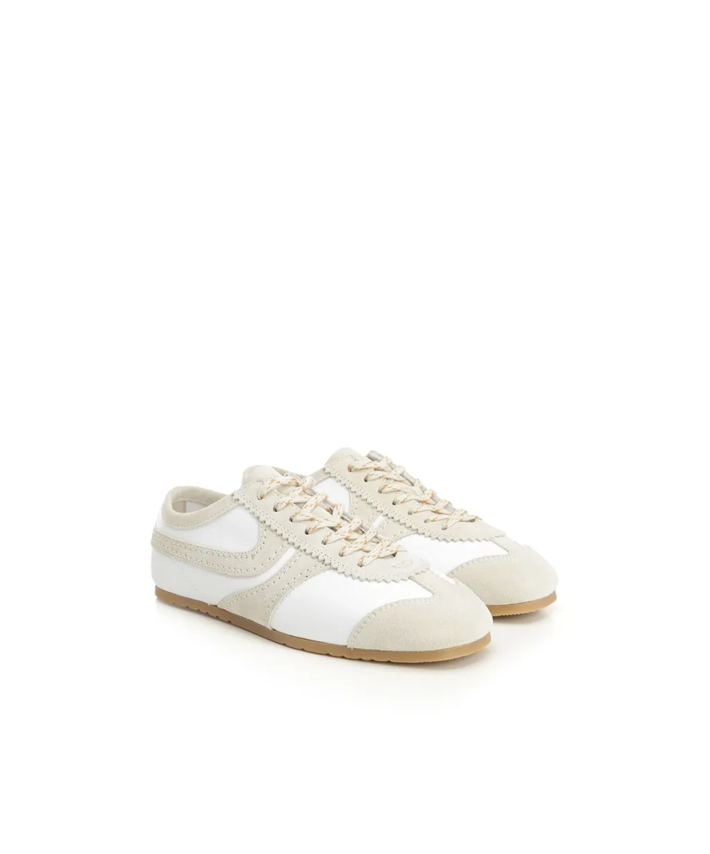 Suede-Panelled Sneakers