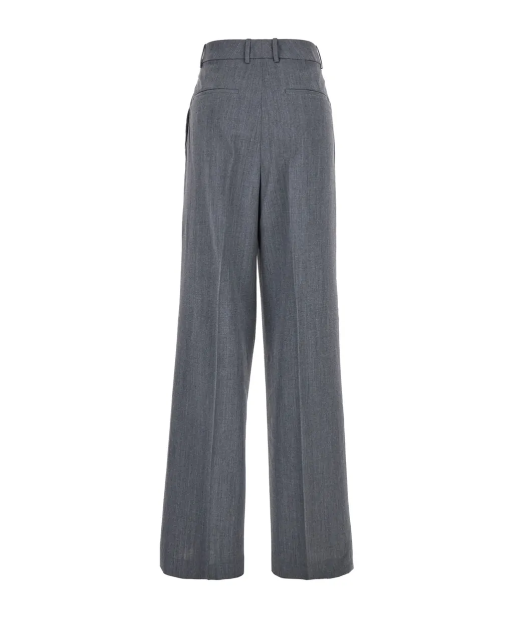 Rhe Wide Leg Pleated Trousers