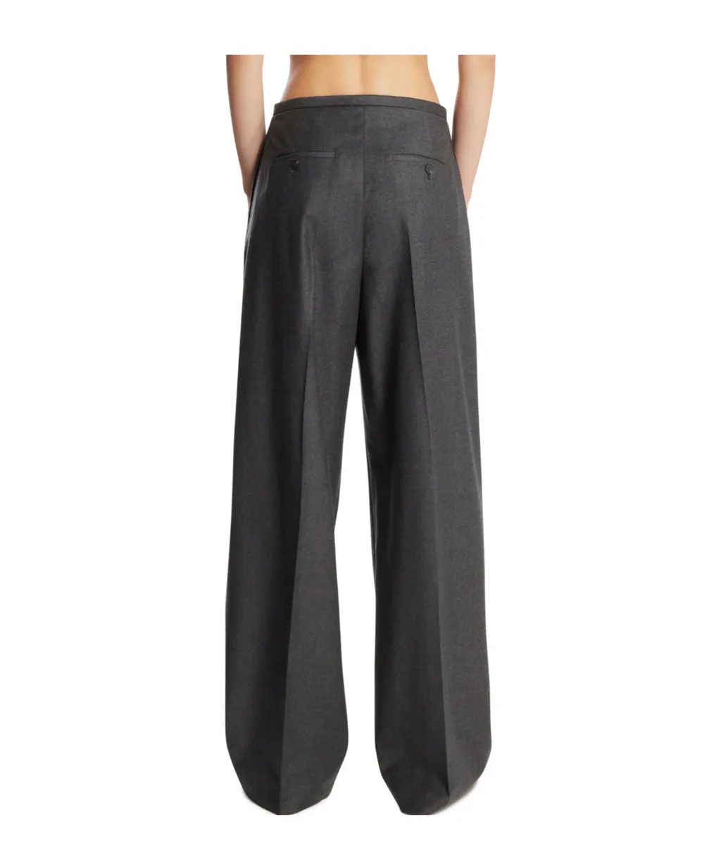 Drawstring-Waist Pleated Trousers
