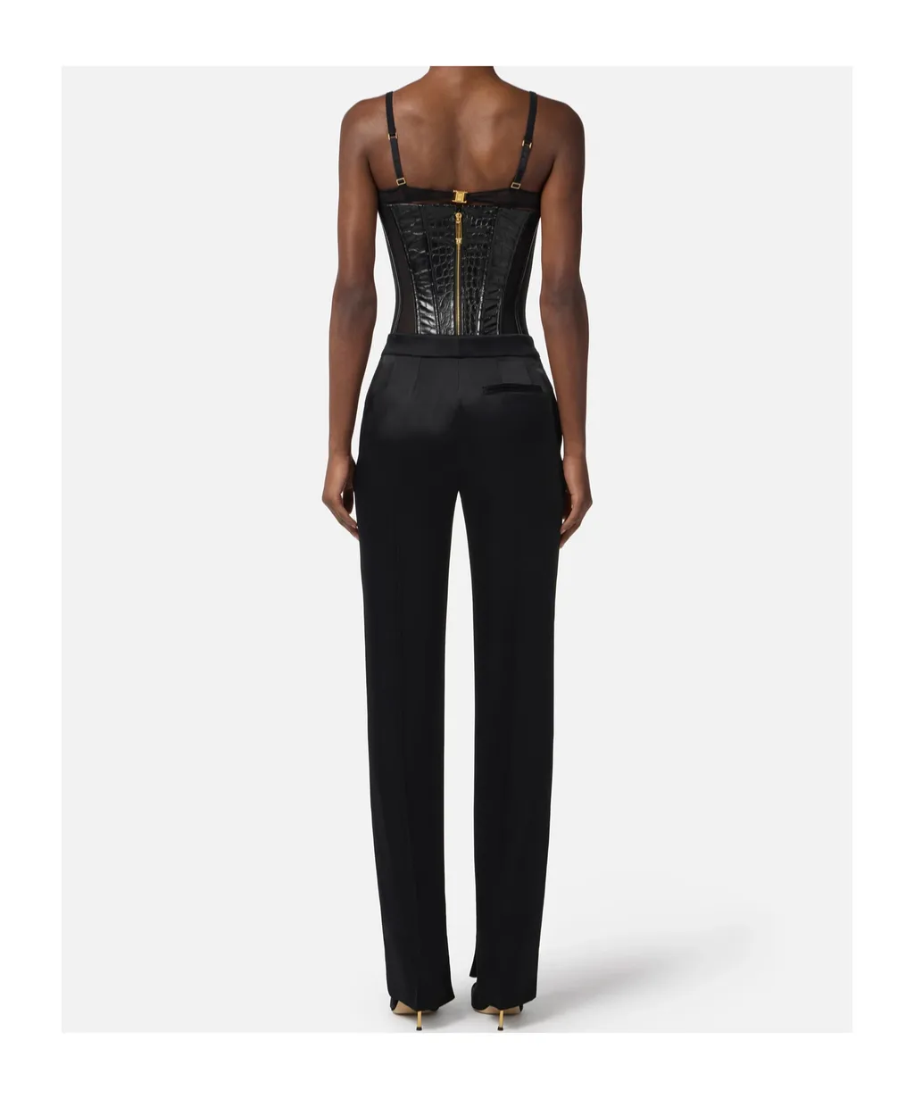 Elisabetta Franchi Slits Satin Trousers