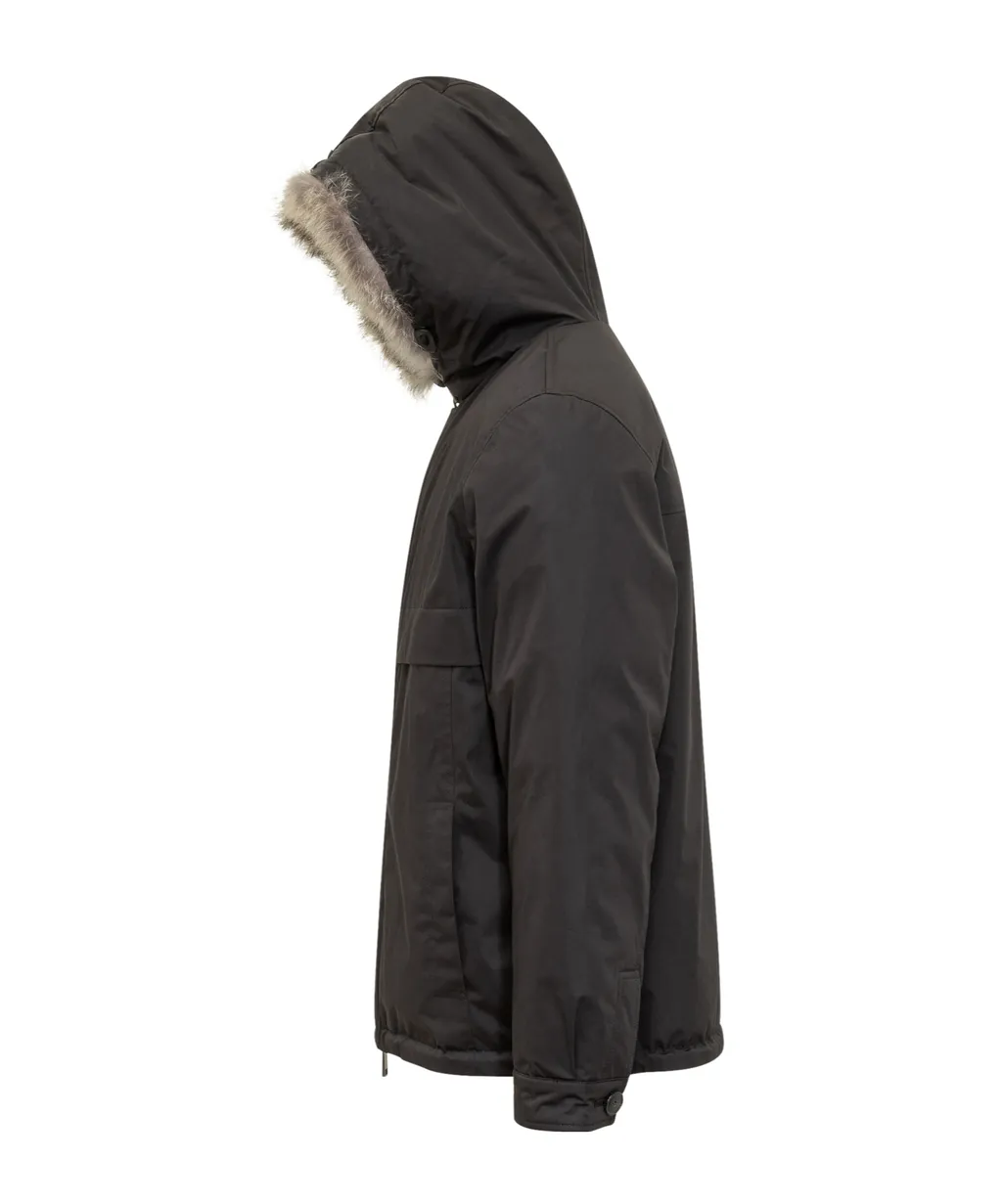 Yves Salomon Fur-Trimmed Hooded Jacket