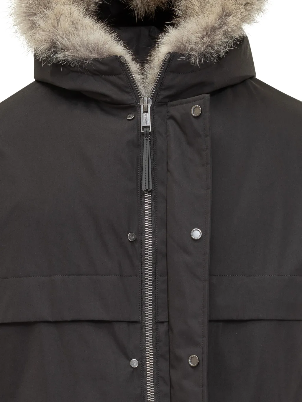 Yves Salomon Fur-Trimmed Hooded Jacket