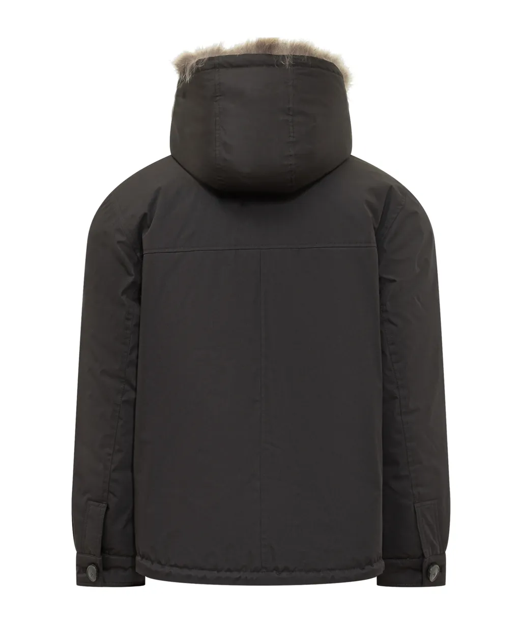 Yves Salomon Fur-Trimmed Hooded Jacket
