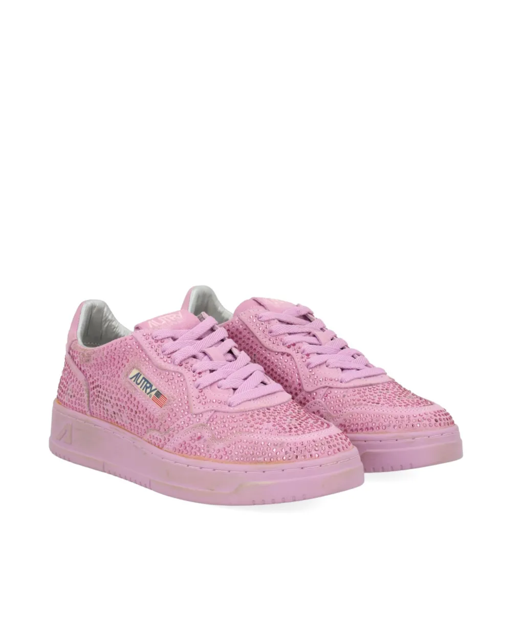 Autry Embellished Lace-Up Sneakers