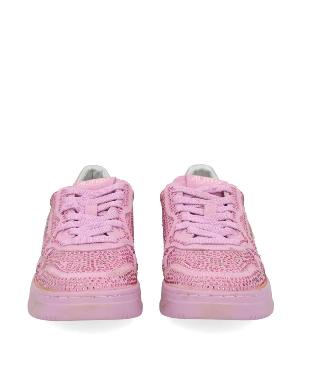 Autry Embellished Lace-Up Sneakers