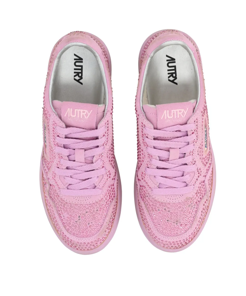 Autry Embellished Lace-Up Sneakers