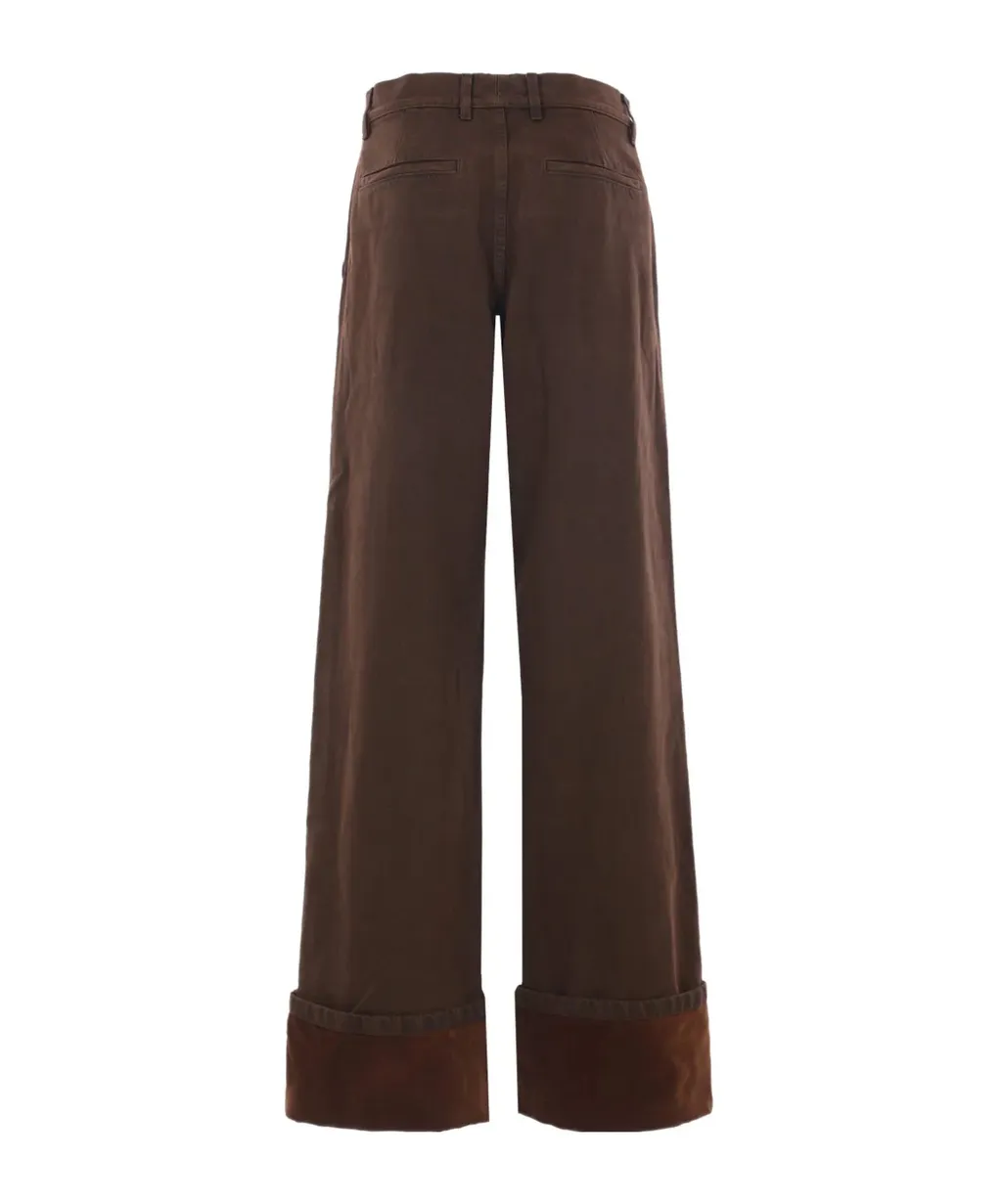 Dries Van Noten Buttoned Turn-Up Hem Jeans