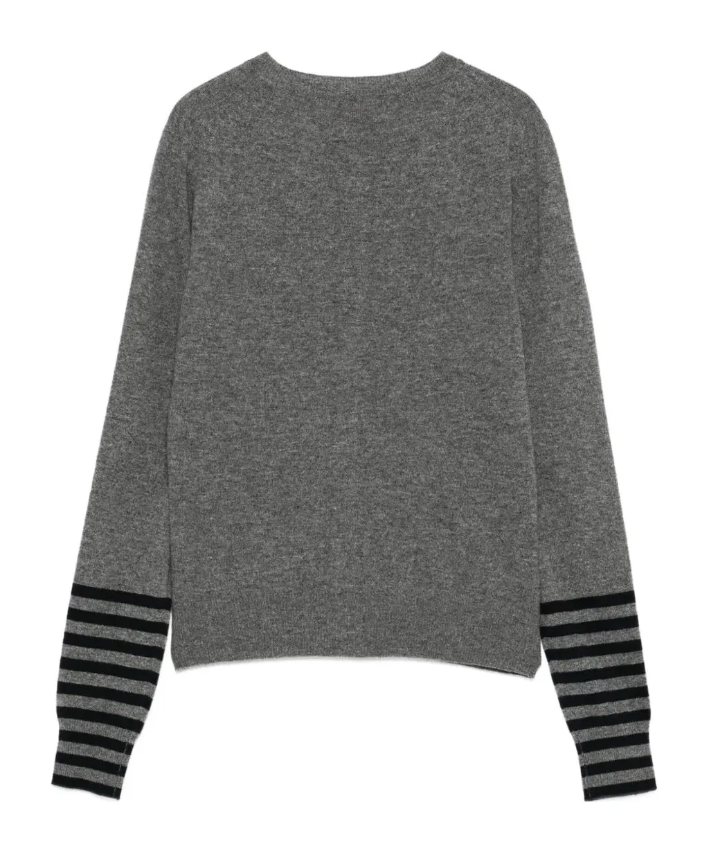 Stripe-Detail Cardigan