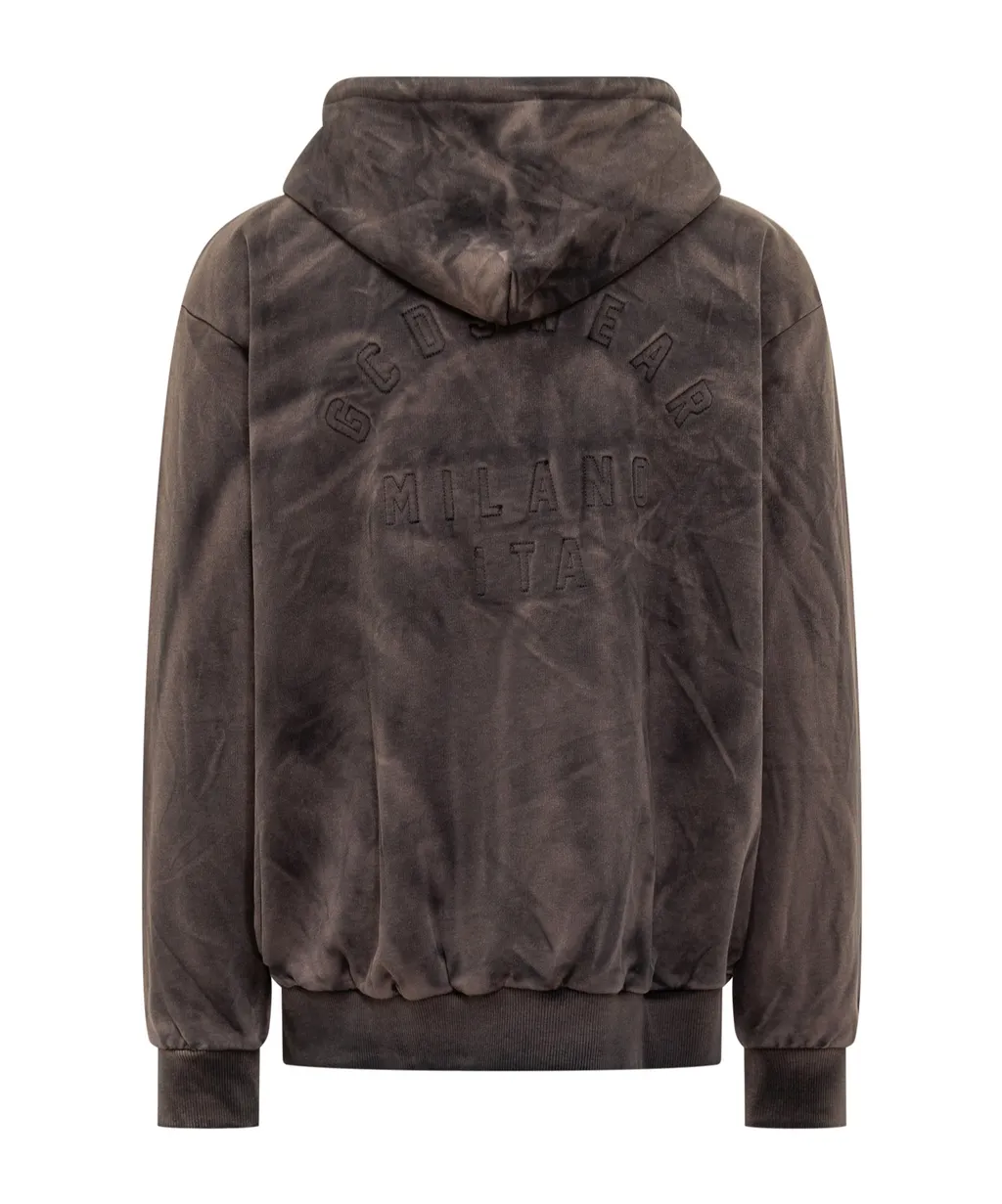 Gcds Faded Zip Up Hoodie
