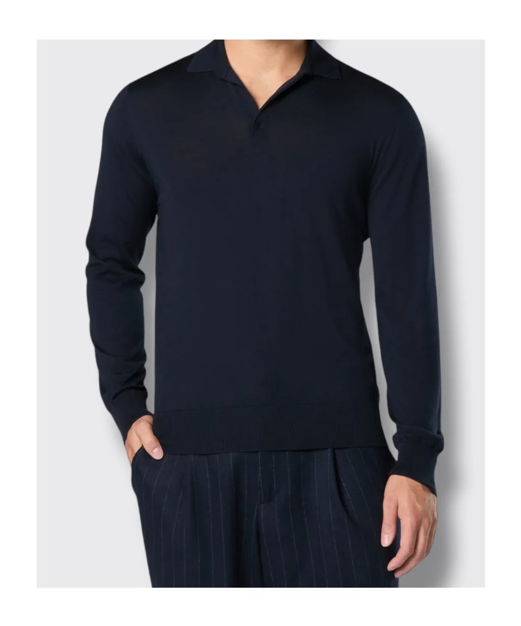 Long-Sleeved Polo Shirt
