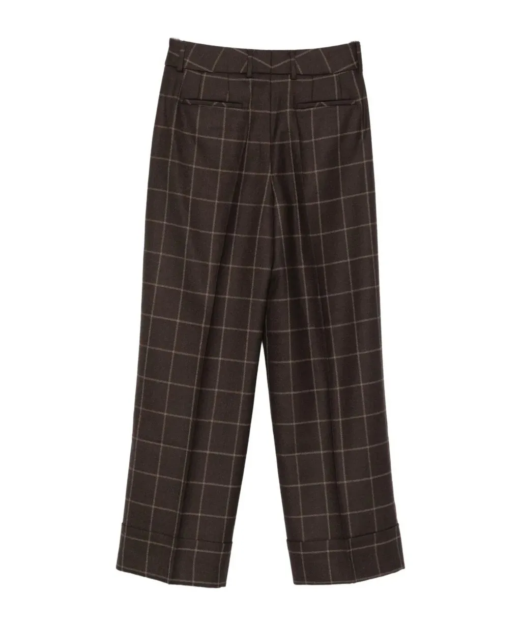 Check-Print Trousers