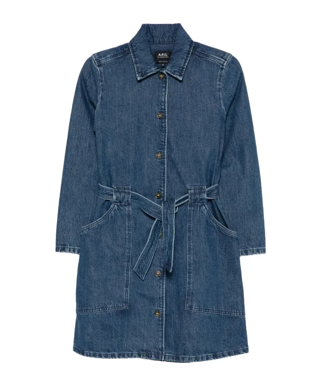 Belted Denim Dress