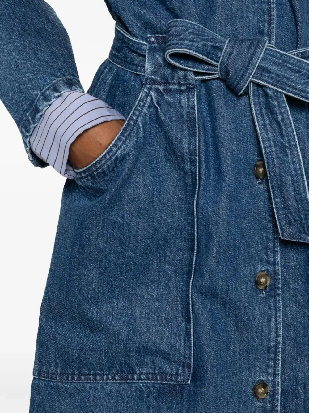 Belted Denim Dress
