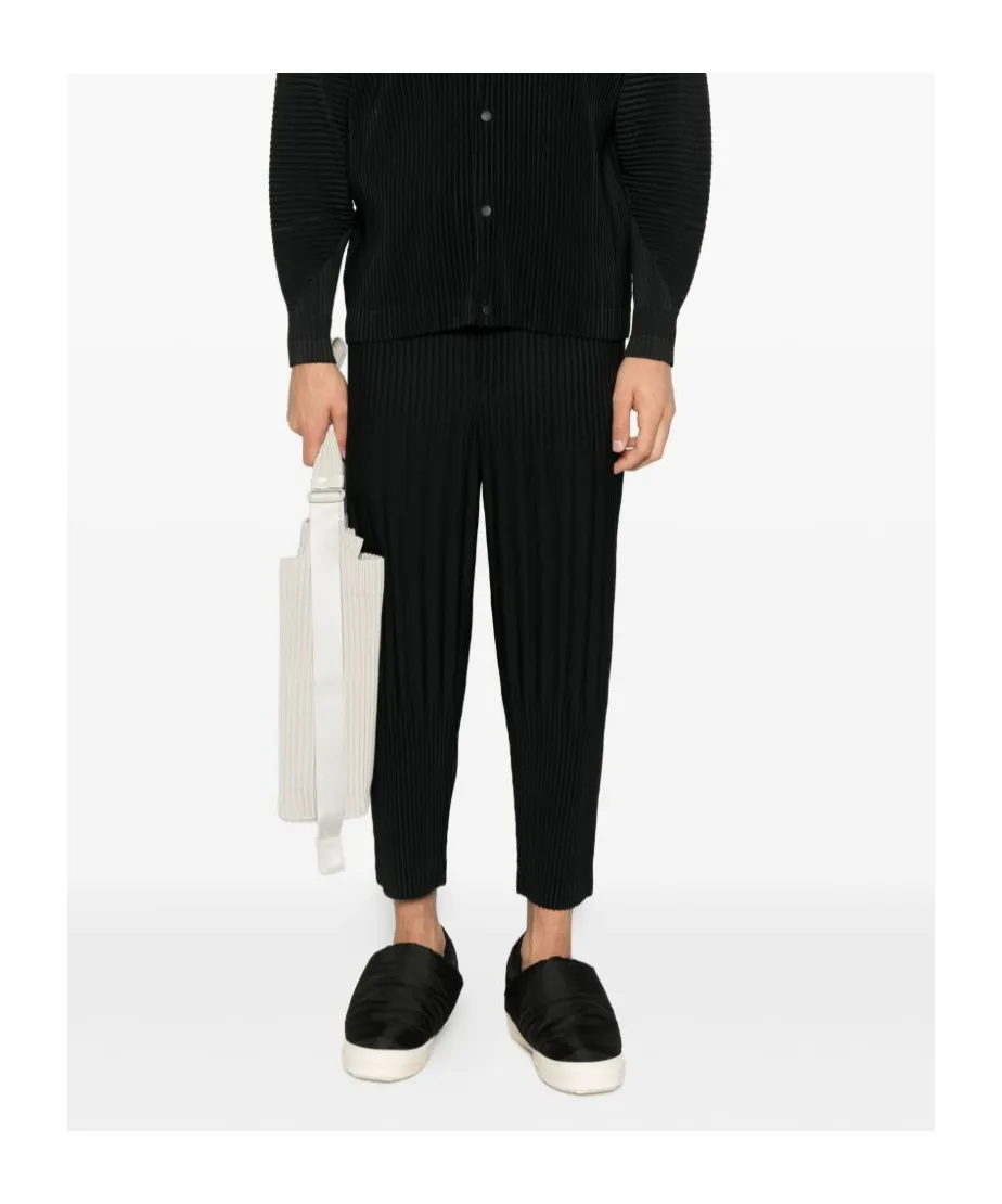 Homme Plissé Issey Miyake Pleated Cropped Trousers