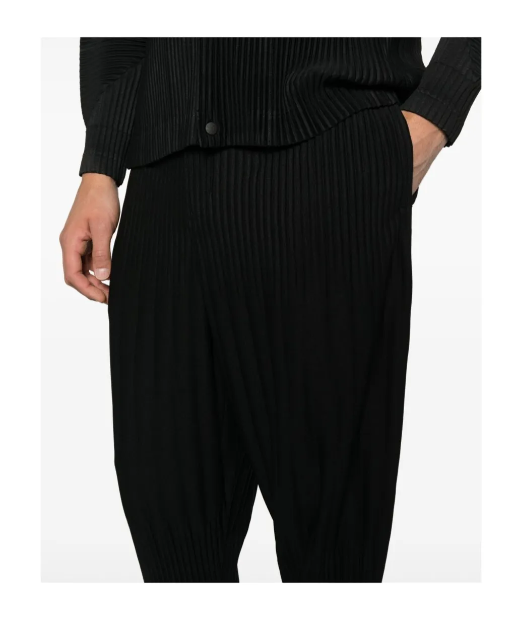 Homme Plissé Issey Miyake Pleated Cropped Trousers