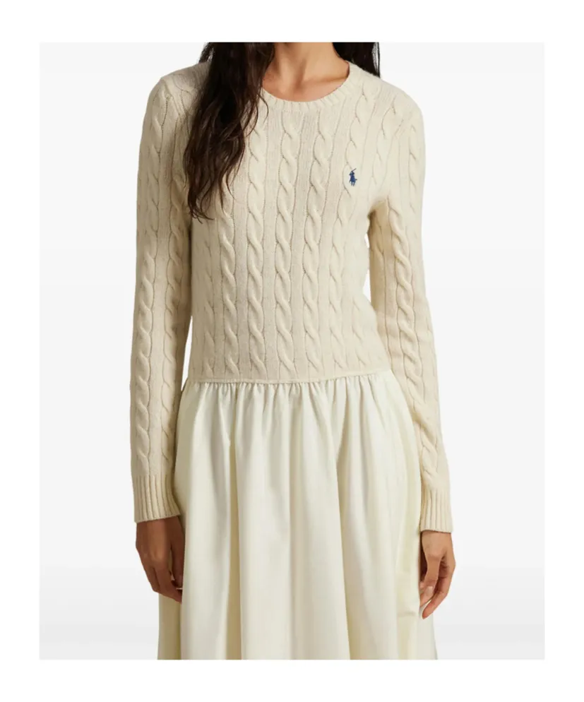 Cable-Knit Flared Dress