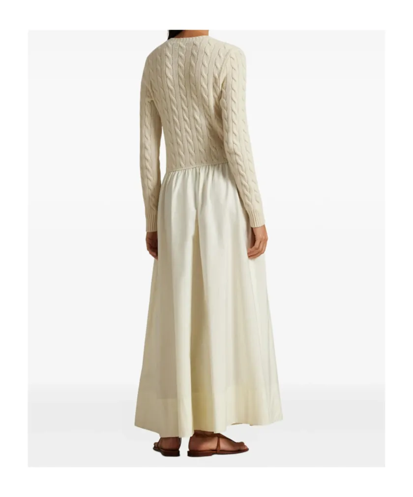 Cable-Knit Flared Dress
