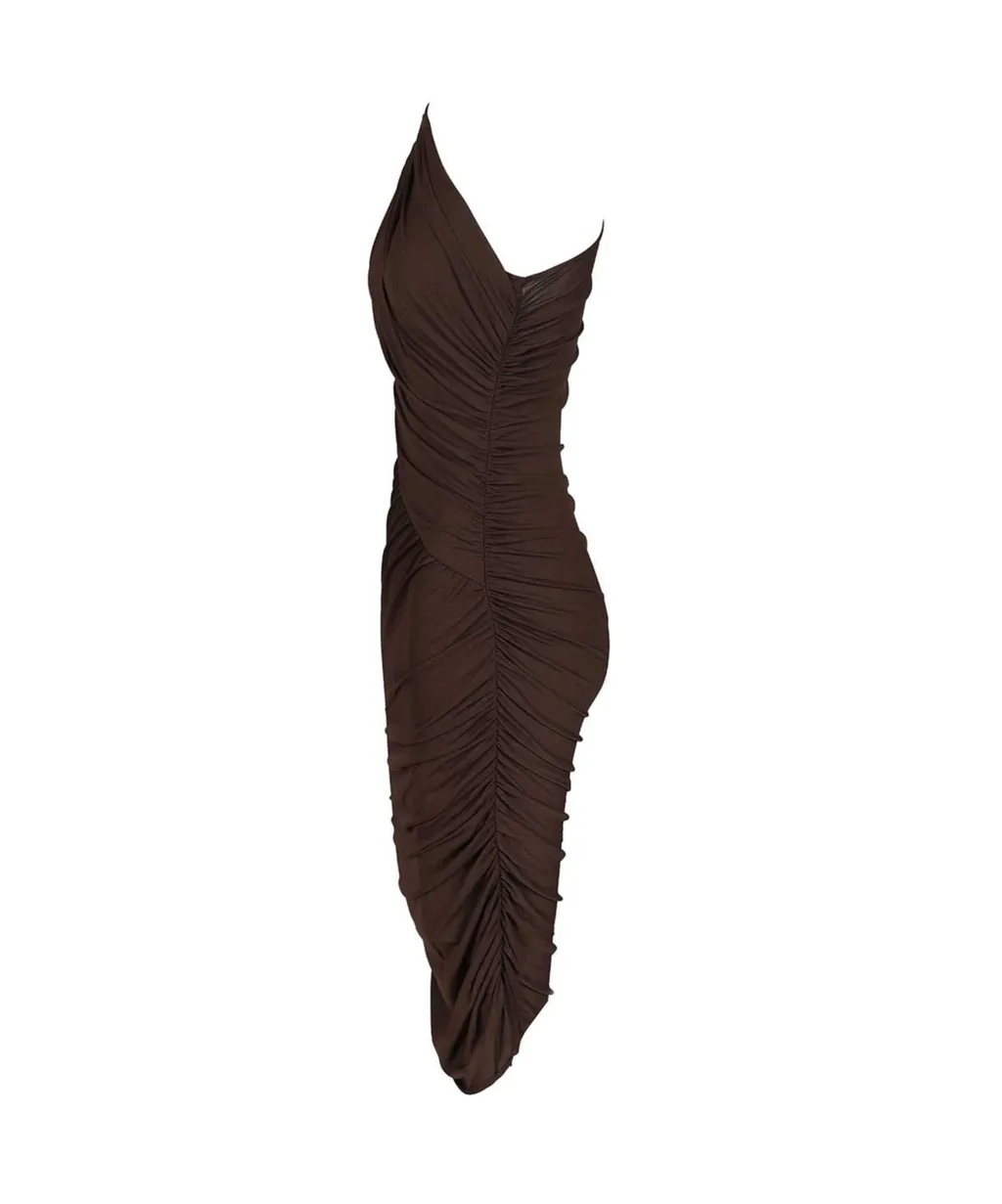 Rick Owens Lilies Amira Gathered Short Dress