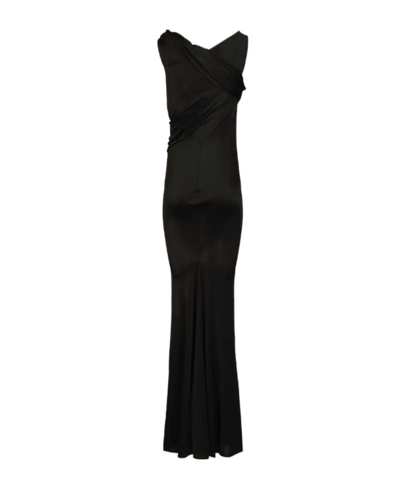 Rick Owens Lilies Sahara V-Neck Gown Dress