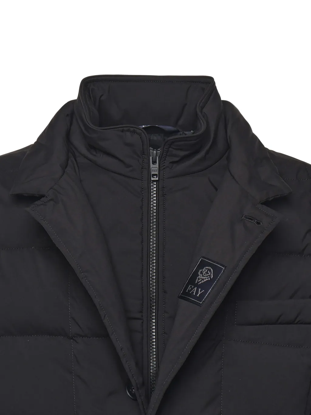 Fay Quilted Zip-Closure Coat