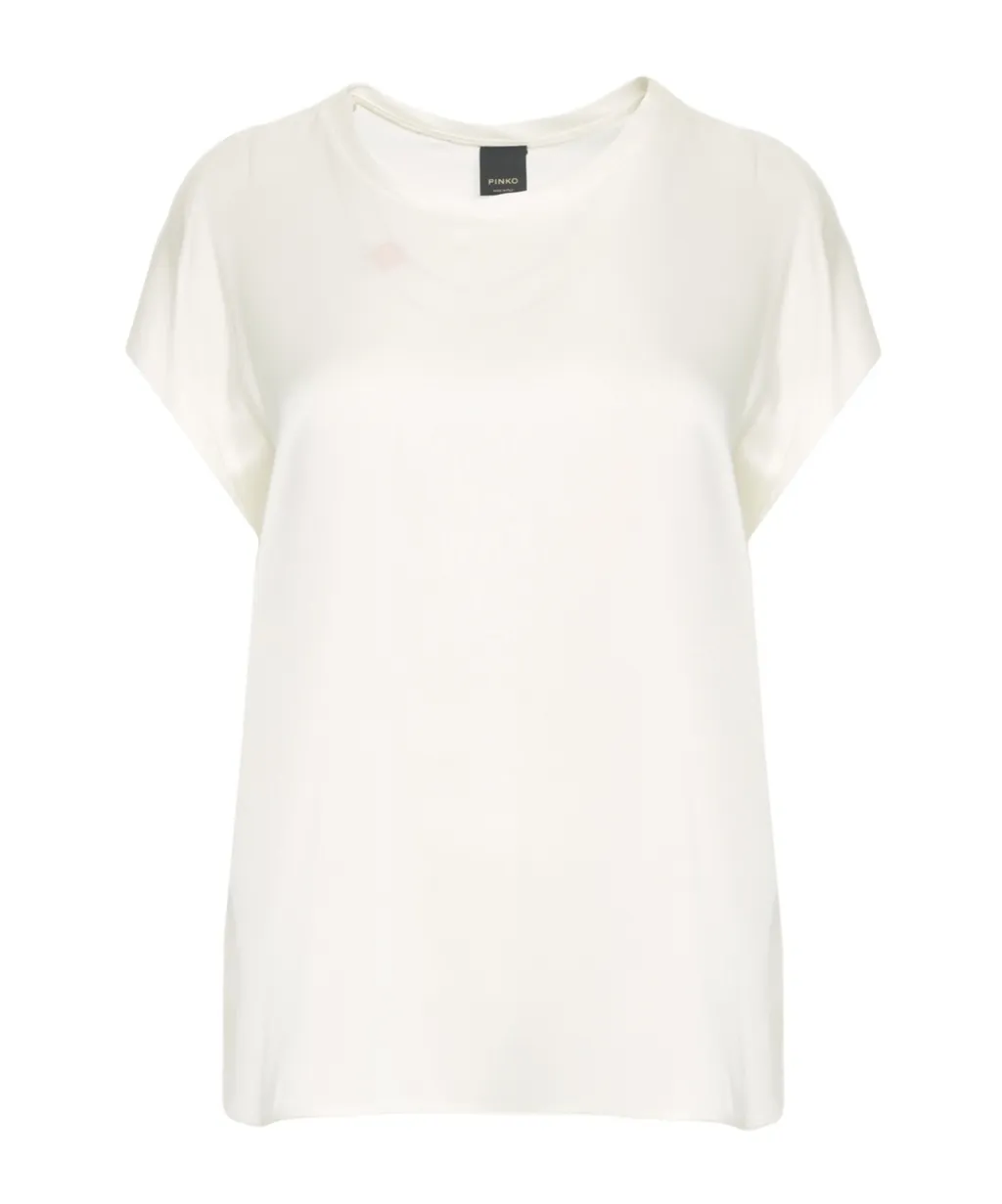 Pinko Short-Sleeved Satin Blouse