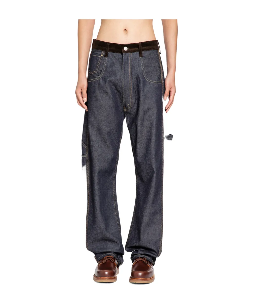 Belt Loop Denim Trousers