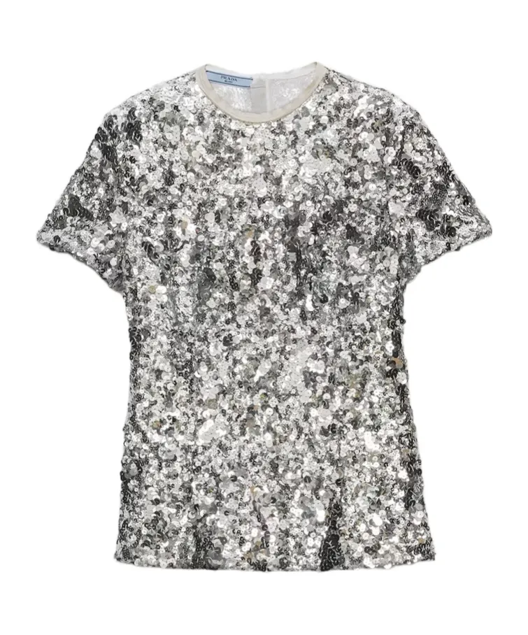 Embroidered Sequin Top