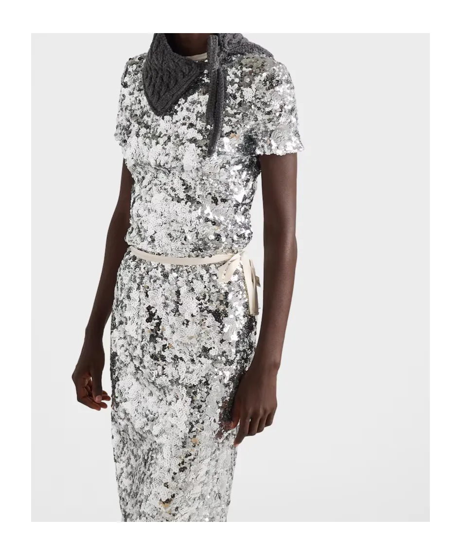 Embroidered Sequin Top