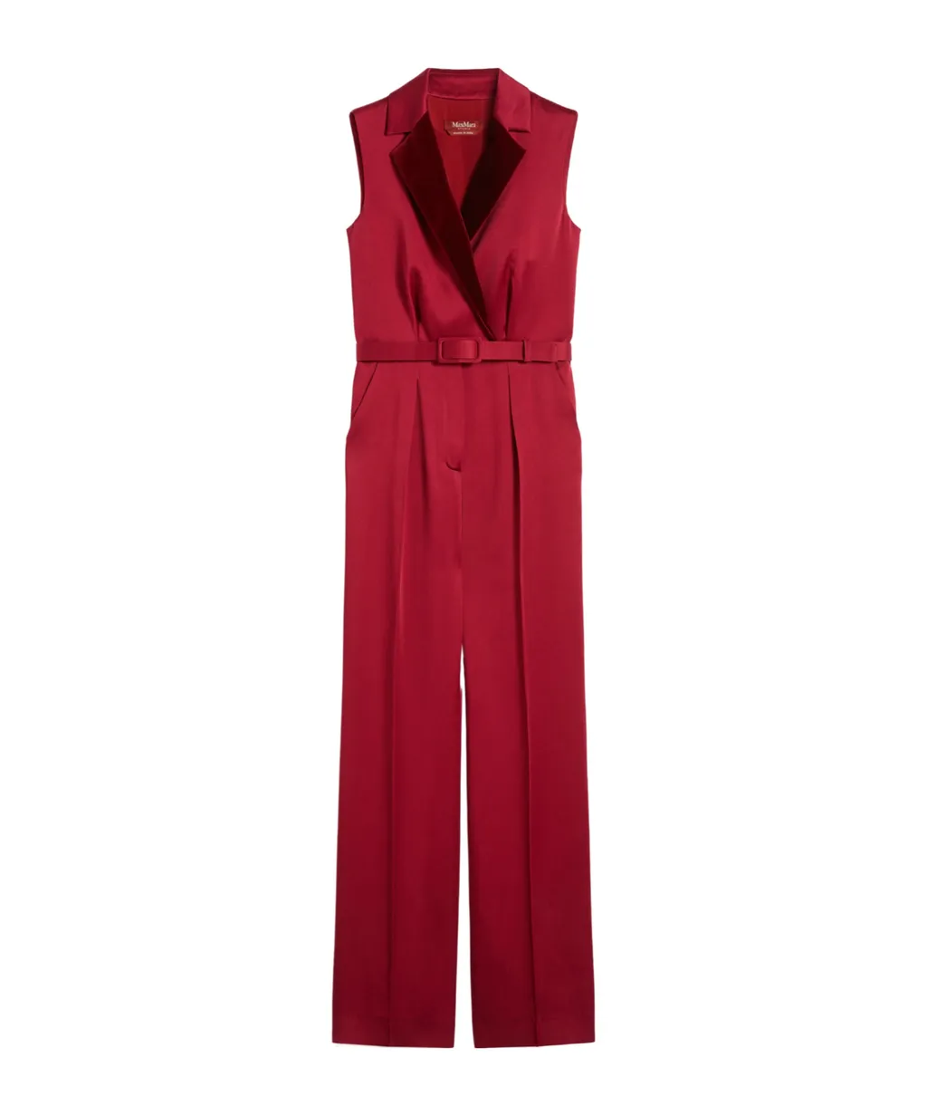 Lapel Sleeveless Jumpsuit