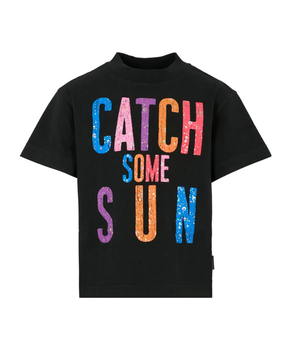 Palm Angels Kids Sequin-Embellished Crewneck T-Shirt