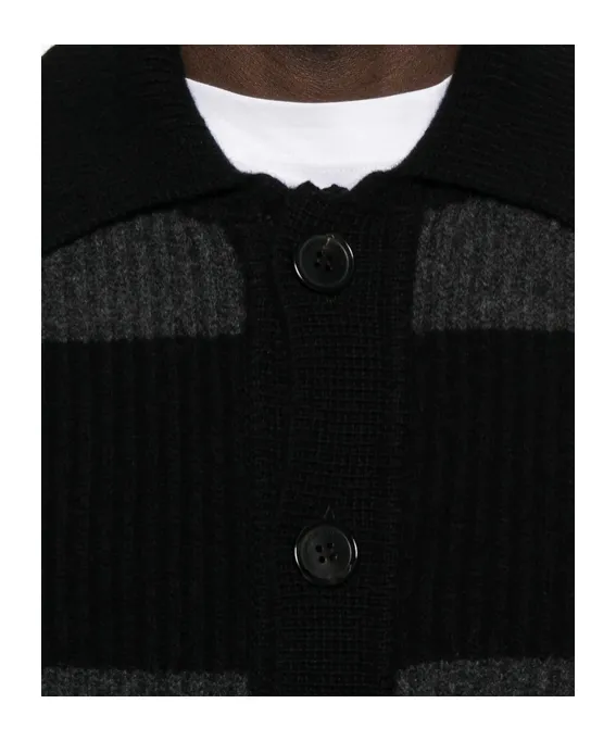 Striped Button-Down Sweater