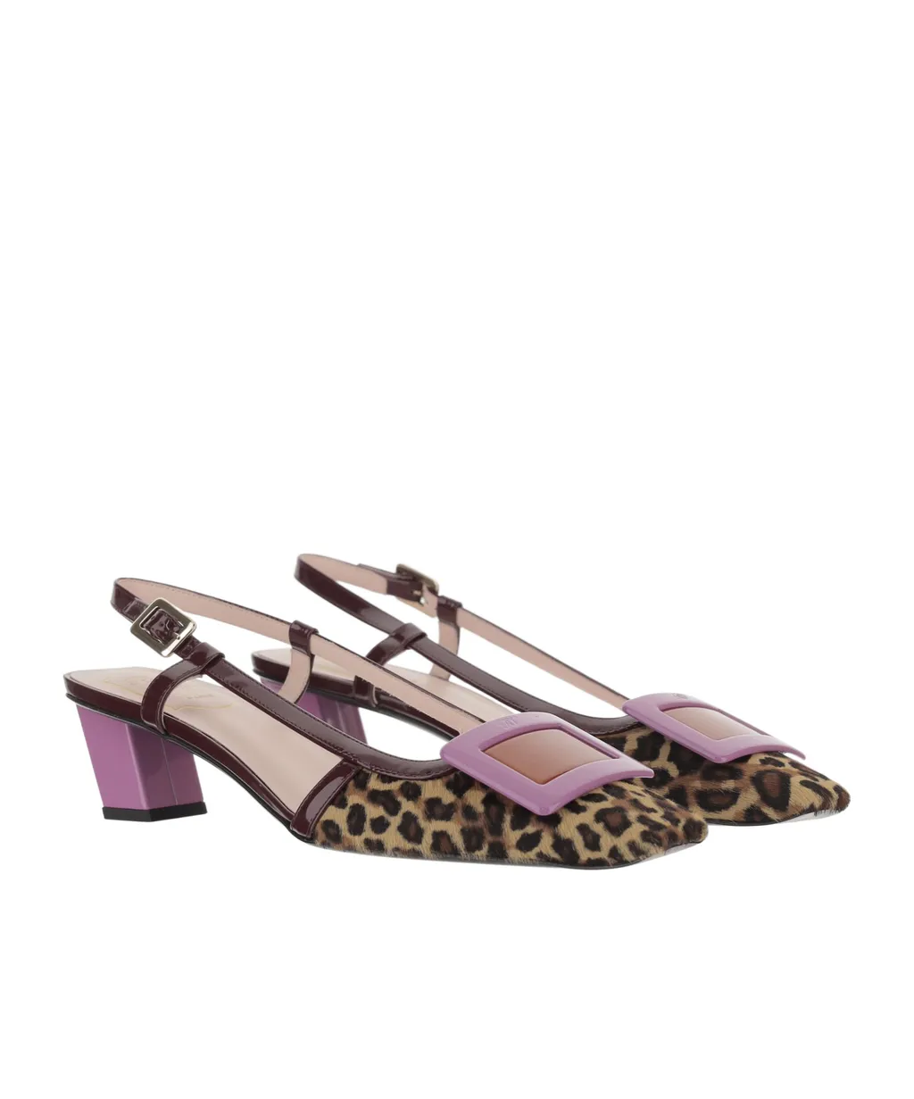 Belle Vivier Slingback Pumps In Leather
