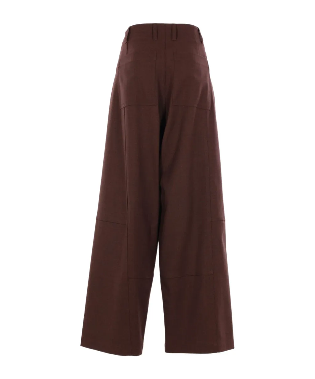 Plan C Wide-Leg High-Waist Pants