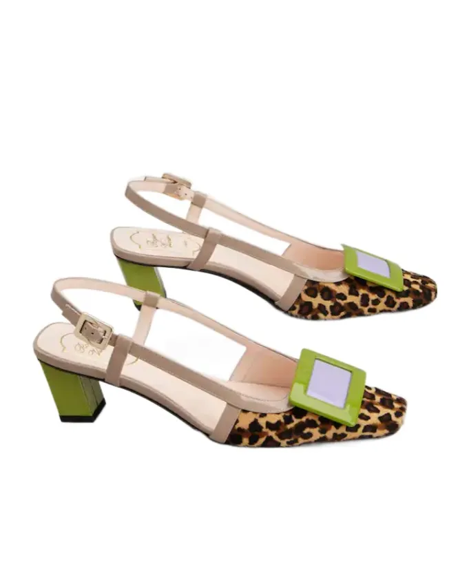 Belle Vivier Slingback Pumps In Leather