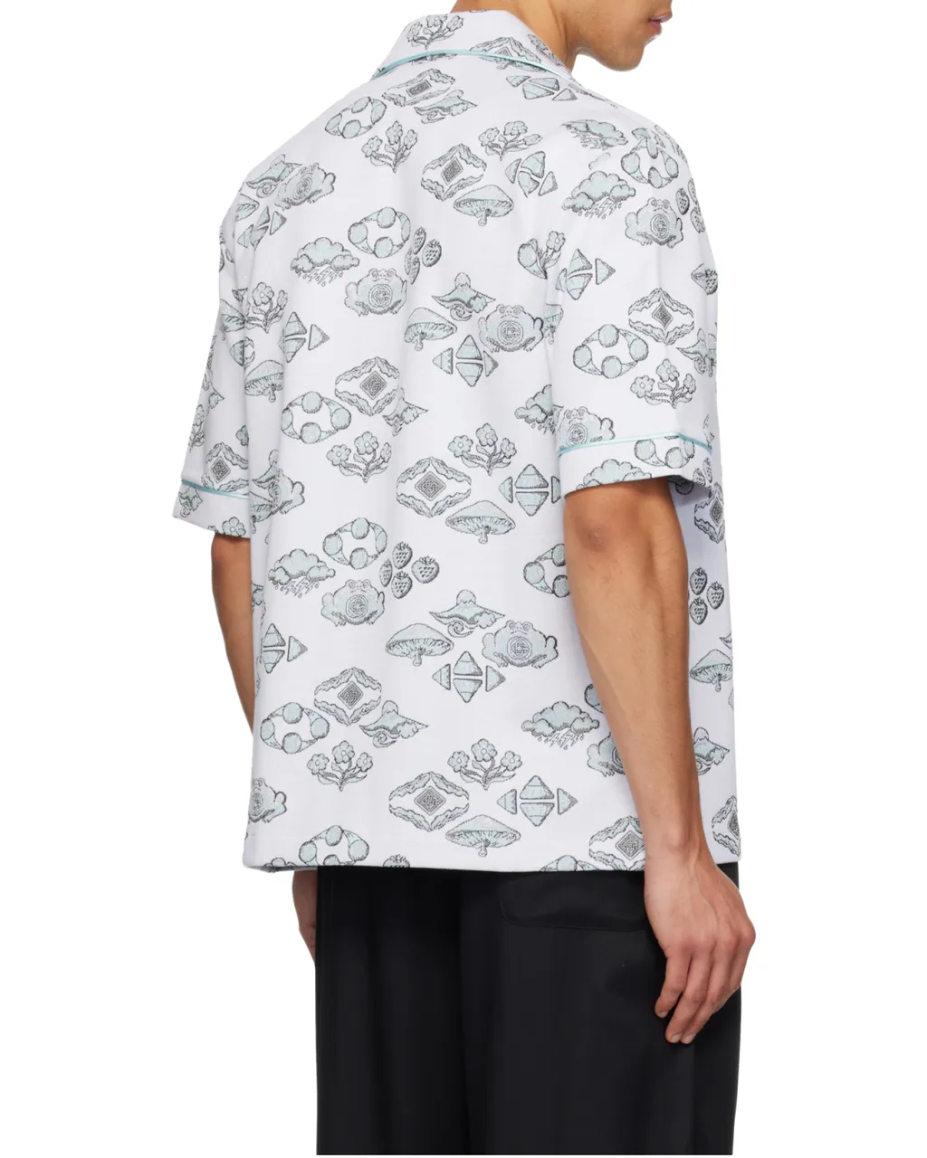 Casablanca Jacquard Motif Short Sleeve Shirt