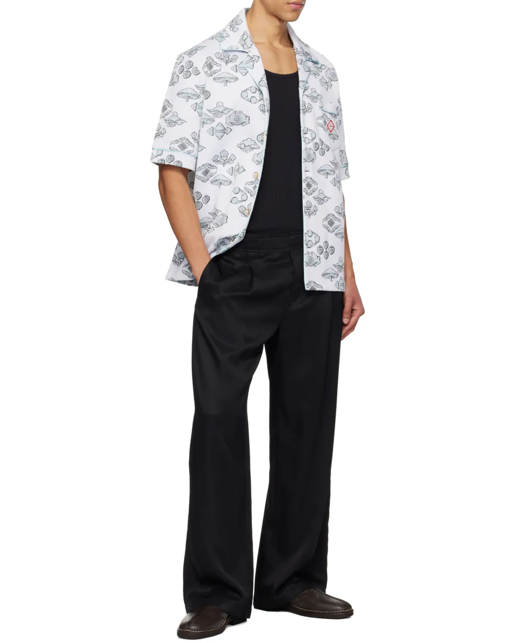 Casablanca Jacquard Motif Short Sleeve Shirt