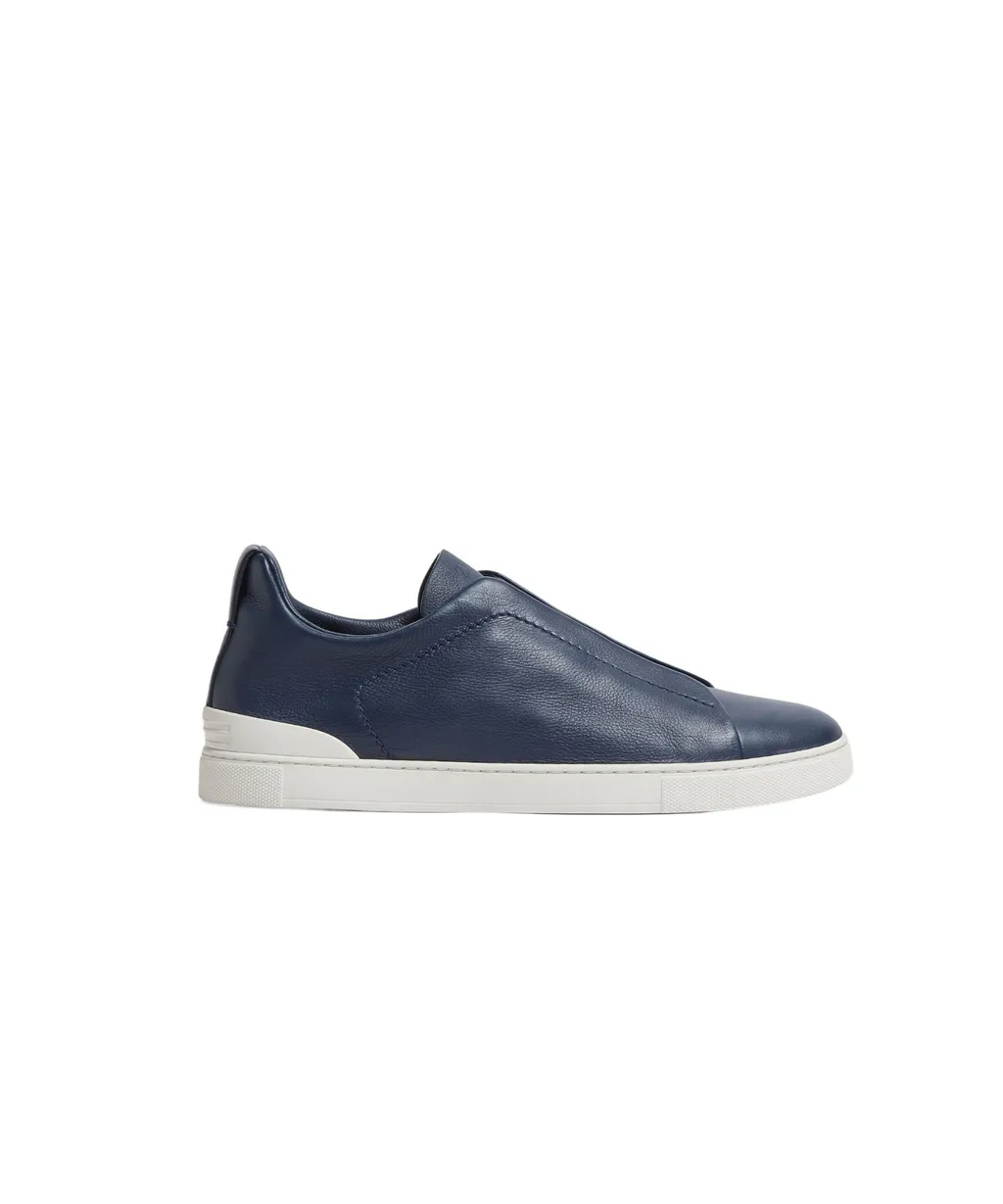 Triple Stitch Leather Sneakers