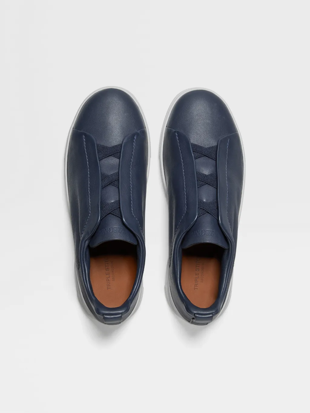 Triple Stitch Leather Sneakers