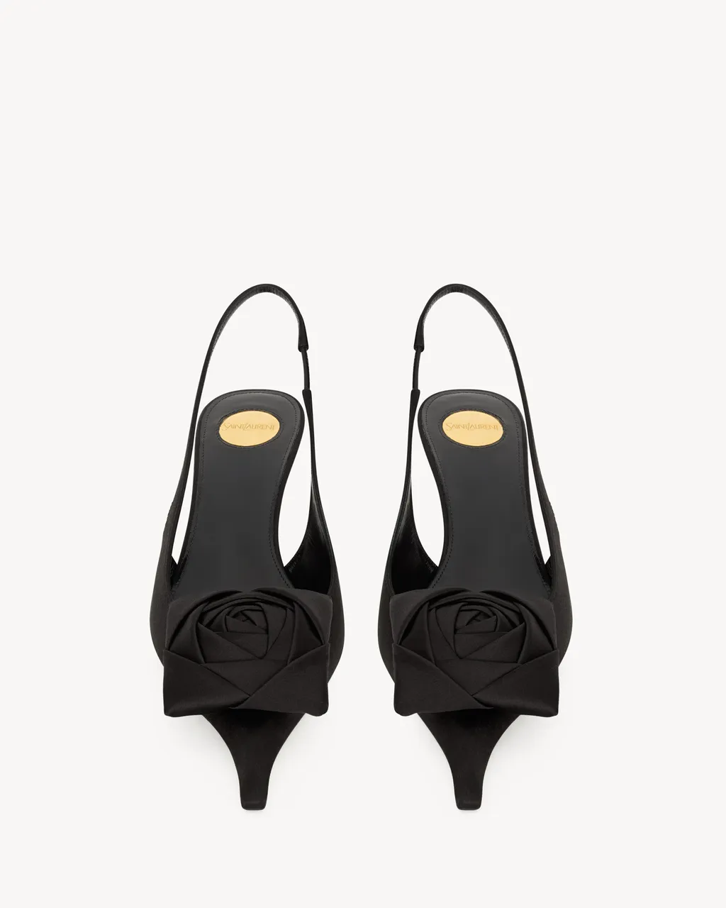 Saint Laurent Dakota Rose Detailed Slingback Pumps