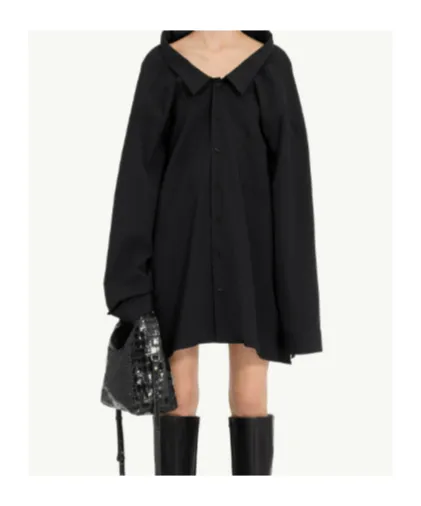 Mm6 Maison Margiela Technical Poplin Shirt Dress