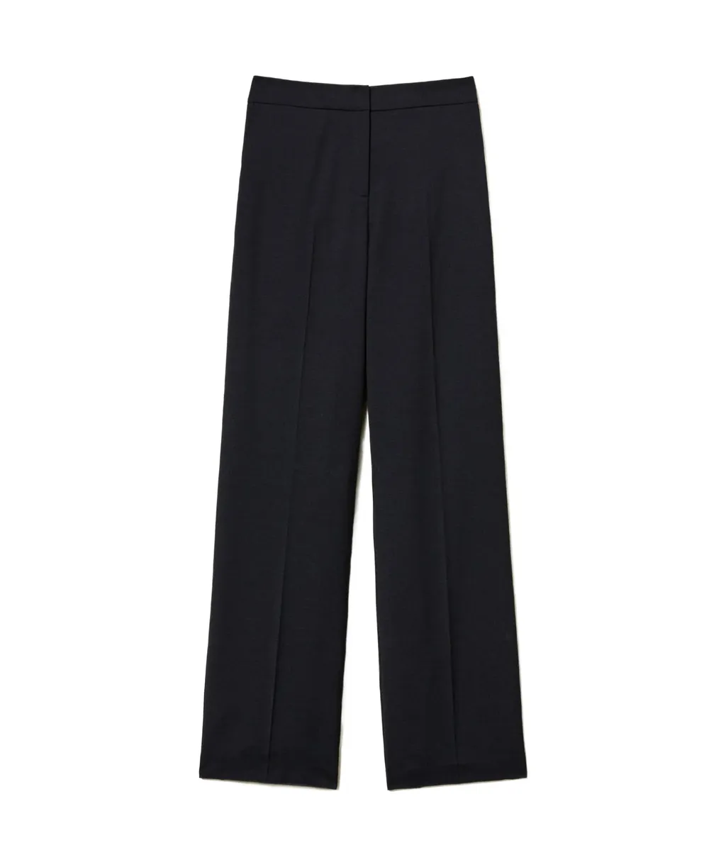 Wide-Leg Side-Pocket Trousers