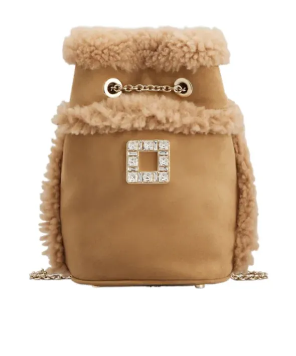 Tres Vivier Backpack In Suede And Shearling