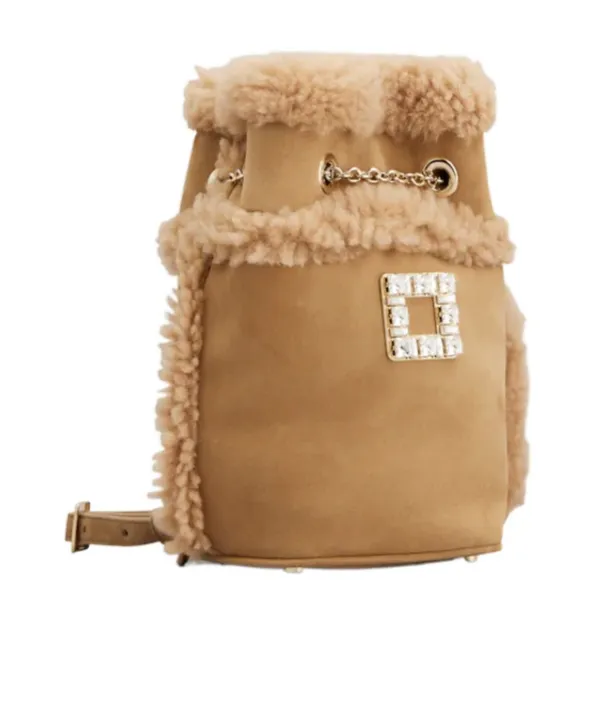 Tres Vivier Backpack In Suede And Shearling