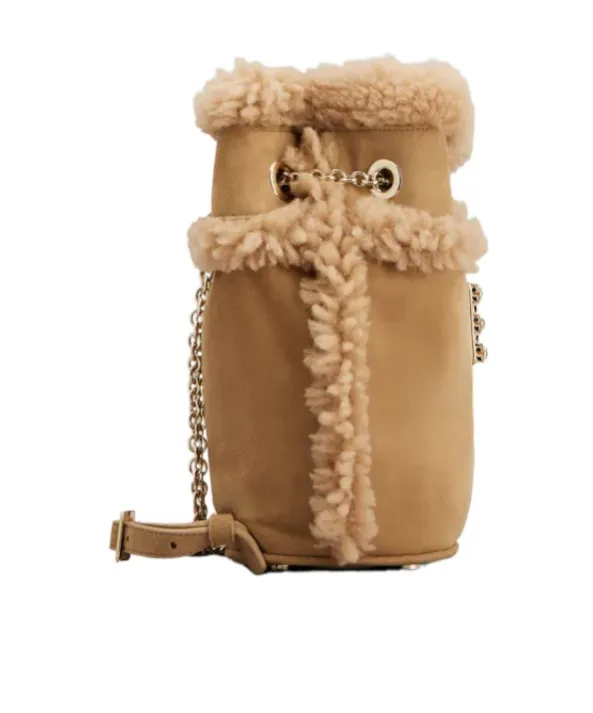 Tres Vivier Backpack In Suede And Shearling