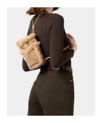 Tres Vivier Backpack In Suede And Shearling