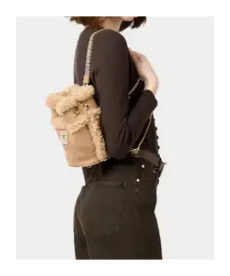 Tres Vivier Backpack In Suede And Shearling