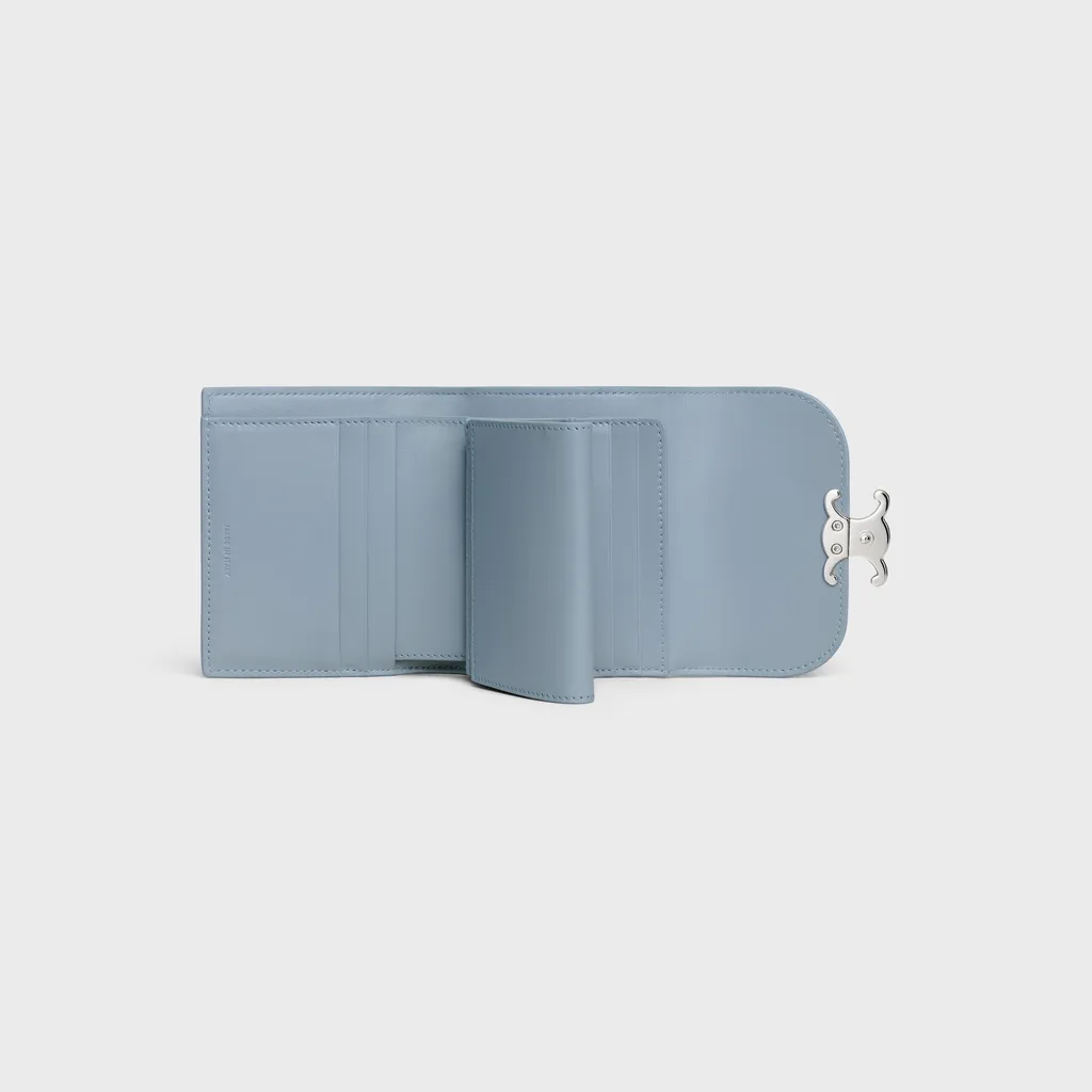 Small Flap Wallet Triomphe In Shiny Calfskin