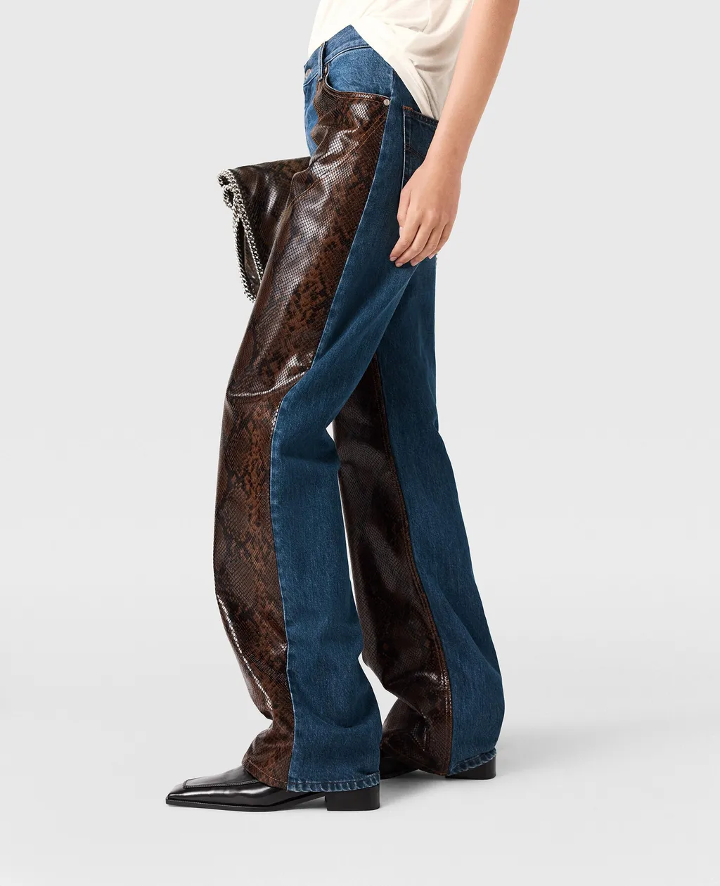 Belt Loop Denim Trousers