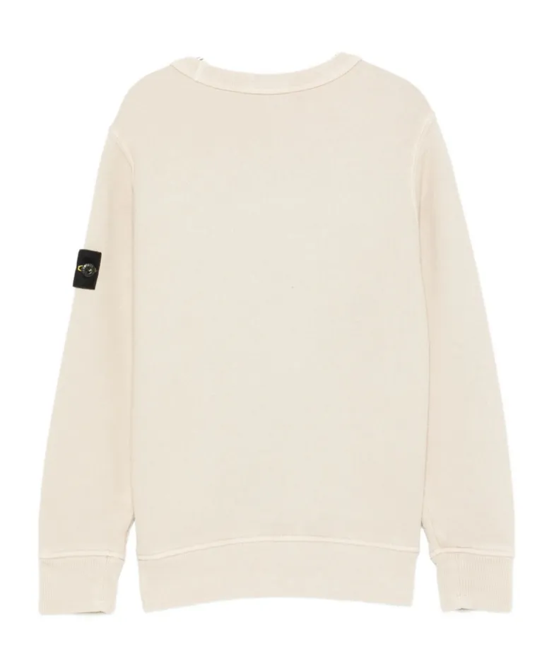 Stone Island Junior Long Sleeved Logo Patch Sweatshirt
